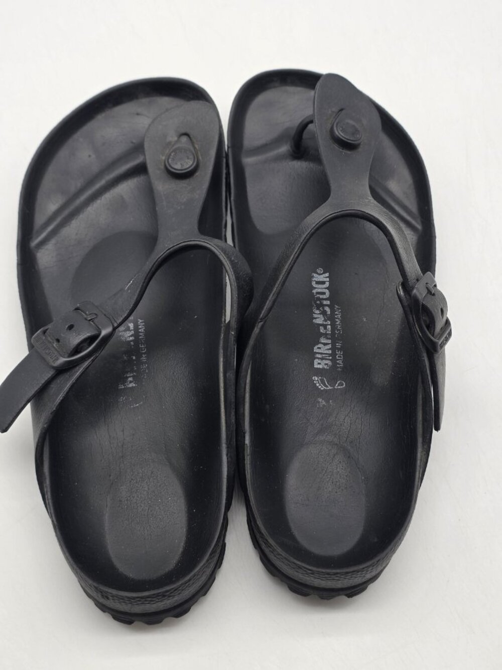 Birkenstock Sandals Shoes Womens Size 8 Black Gizeh EVA Thong Comfort Waterproof - Picture 6 of 11